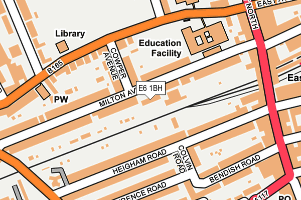 E6 1BH map - OS OpenMap – Local (Ordnance Survey)