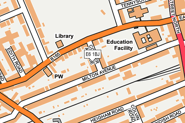 E6 1BJ map - OS OpenMap – Local (Ordnance Survey)