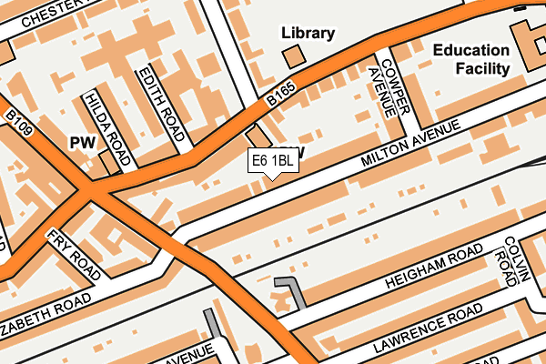 E6 1BL map - OS OpenMap – Local (Ordnance Survey)
