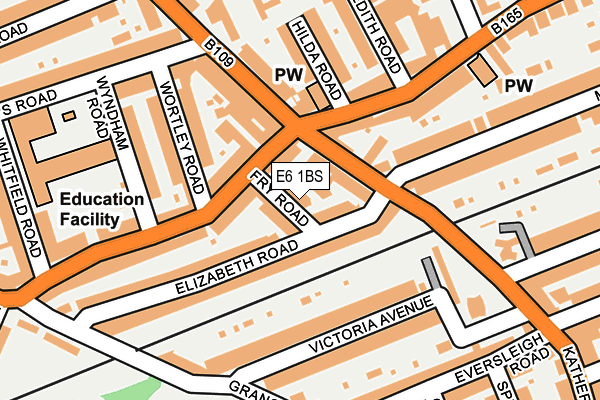 E6 1BS map - OS OpenMap – Local (Ordnance Survey)