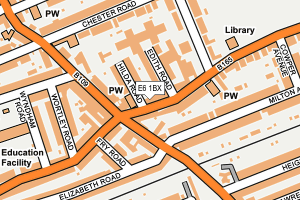 E6 1BX map - OS OpenMap – Local (Ordnance Survey)