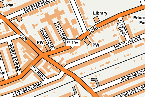 E6 1DA map - OS OpenMap – Local (Ordnance Survey)