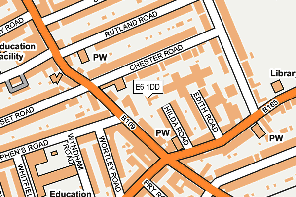 E6 1DD map - OS OpenMap – Local (Ordnance Survey)