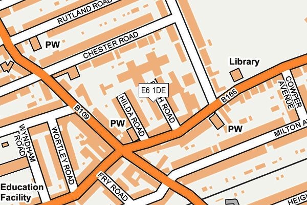 E6 1DE map - OS OpenMap – Local (Ordnance Survey)