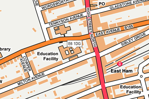 E6 1DG map - OS OpenMap – Local (Ordnance Survey)