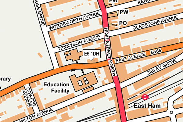 E6 1DH map - OS OpenMap – Local (Ordnance Survey)