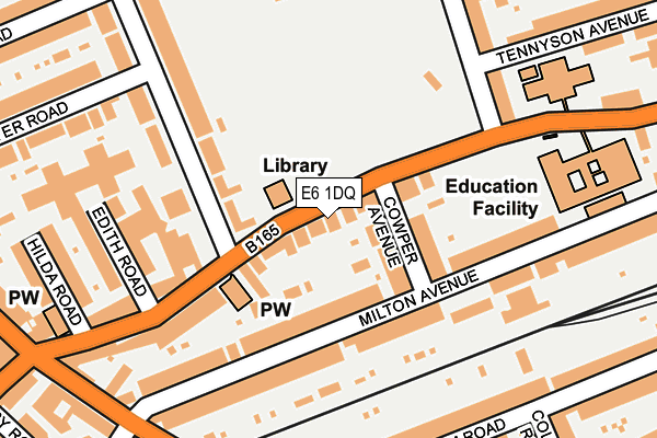 E6 1DQ map - OS OpenMap – Local (Ordnance Survey)