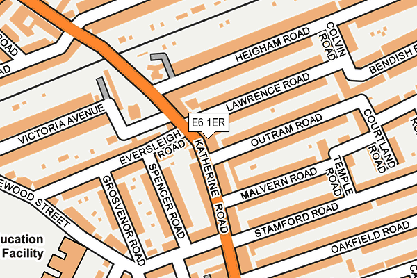 E6 1ER map - OS OpenMap – Local (Ordnance Survey)