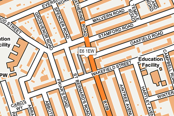 E6 1EW map - OS OpenMap – Local (Ordnance Survey)