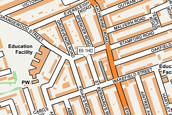 E6 1HD map - OS OpenMap – Local (Ordnance Survey)