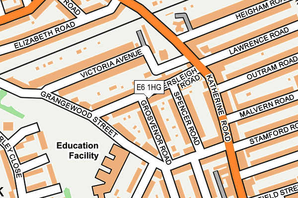 E6 1HG map - OS OpenMap – Local (Ordnance Survey)