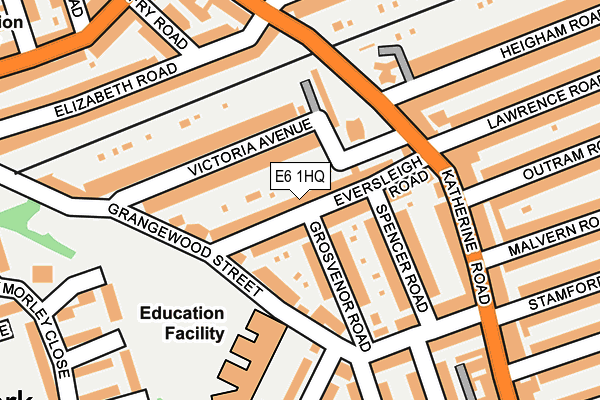E6 1HQ map - OS OpenMap – Local (Ordnance Survey)