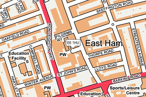 E6 1HU map - OS OpenMap – Local (Ordnance Survey)
