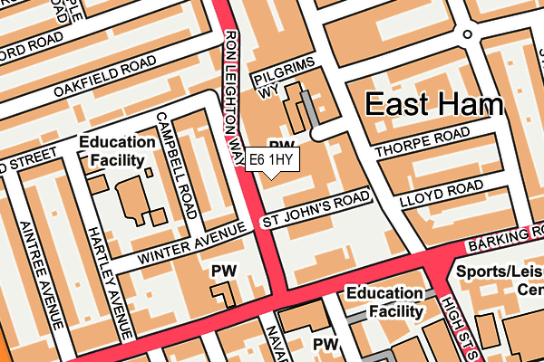 E6 1HY map - OS OpenMap – Local (Ordnance Survey)