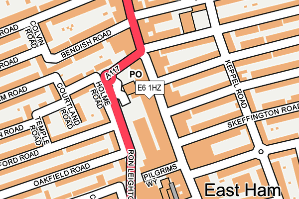 E6 1HZ map - OS OpenMap – Local (Ordnance Survey)