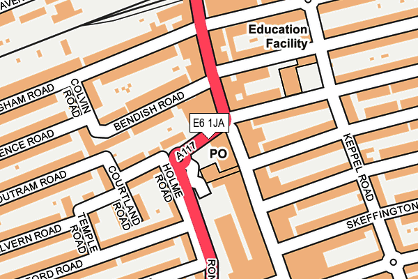 E6 1JA map - OS OpenMap – Local (Ordnance Survey)