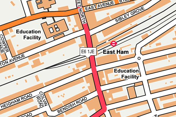 E6 1JE map - OS OpenMap – Local (Ordnance Survey)