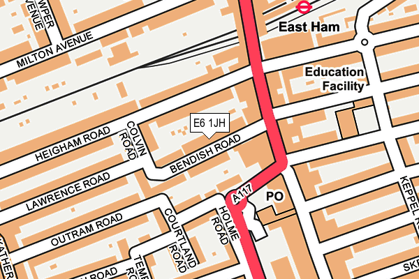 E6 1JH map - OS OpenMap – Local (Ordnance Survey)