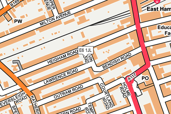 E6 1JL map - OS OpenMap – Local (Ordnance Survey)