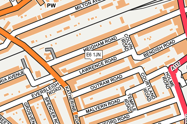 E6 1JN map - OS OpenMap – Local (Ordnance Survey)