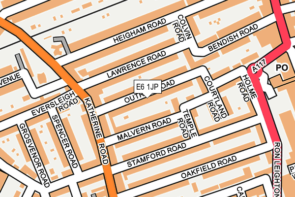 E6 1JP map - OS OpenMap – Local (Ordnance Survey)