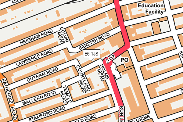 E6 1JS map - OS OpenMap – Local (Ordnance Survey)