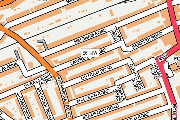 E6 1JW map - OS OpenMap – Local (Ordnance Survey)