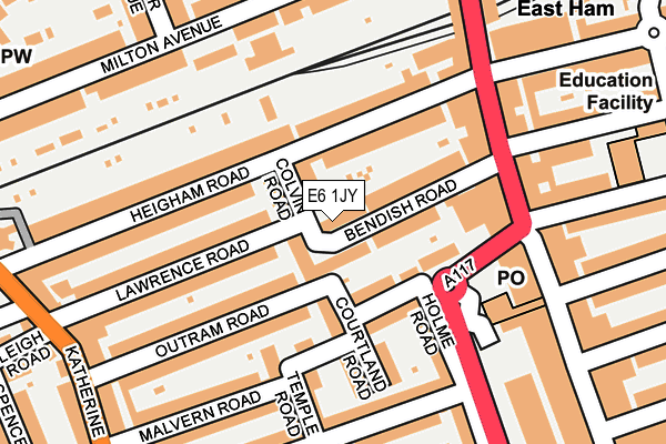 E6 1JY map - OS OpenMap – Local (Ordnance Survey)