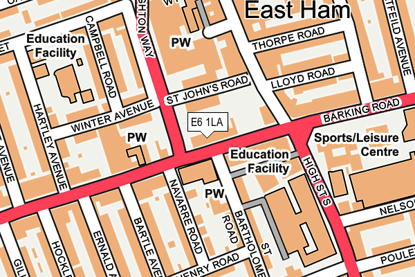 E6 1LA map - OS OpenMap – Local (Ordnance Survey)