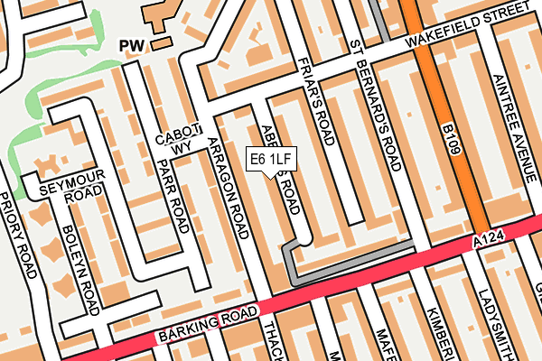 E6 1LF map - OS OpenMap – Local (Ordnance Survey)