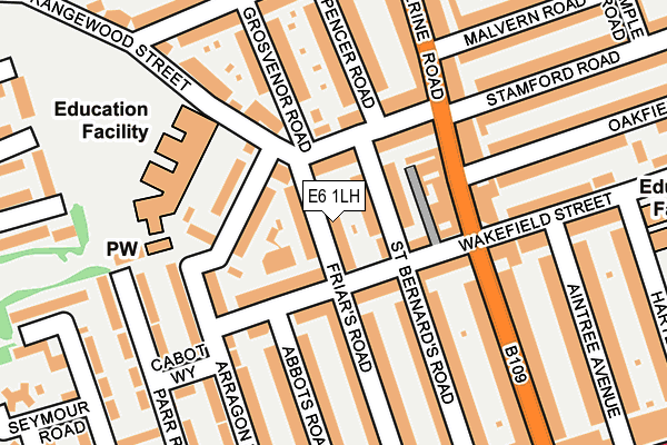 E6 1LH map - OS OpenMap – Local (Ordnance Survey)