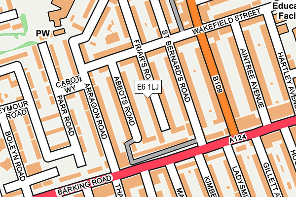 E6 1LJ map - OS OpenMap – Local (Ordnance Survey)