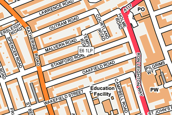 E6 1LP map - OS OpenMap – Local (Ordnance Survey)