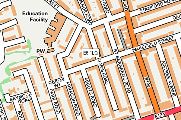 E6 1LQ map - OS OpenMap – Local (Ordnance Survey)