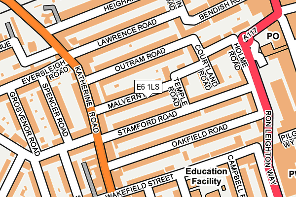 E6 1LS map - OS OpenMap – Local (Ordnance Survey)