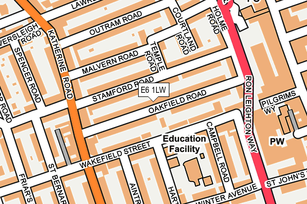 E6 1LW map - OS OpenMap – Local (Ordnance Survey)