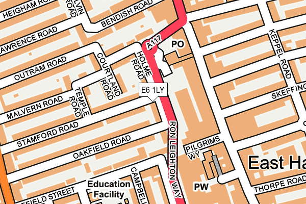 E6 1LY map - OS OpenMap – Local (Ordnance Survey)