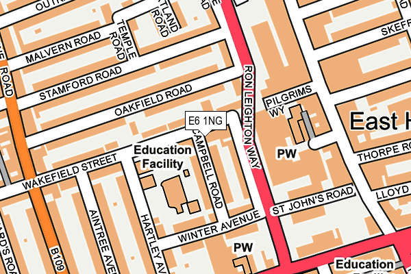 E6 1NG map - OS OpenMap – Local (Ordnance Survey)