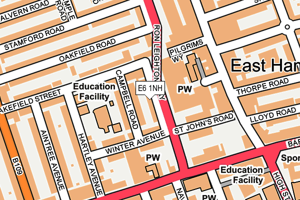 E6 1NH map - OS OpenMap – Local (Ordnance Survey)