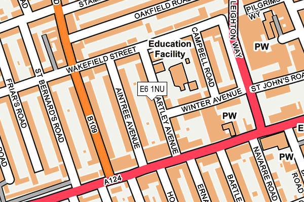 E6 1NU map - OS OpenMap – Local (Ordnance Survey)