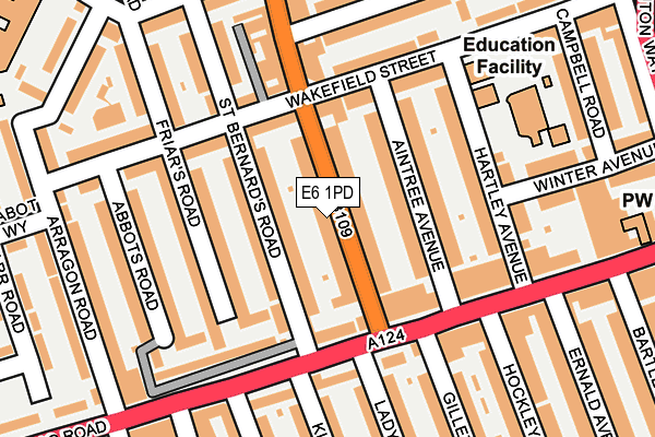 E6 1PD map - OS OpenMap – Local (Ordnance Survey)