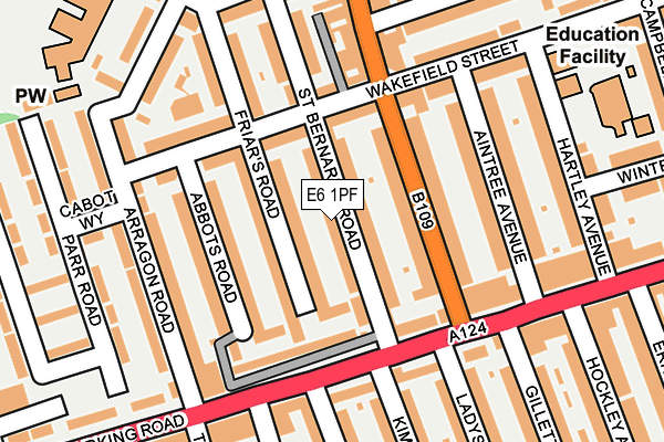 E6 1PF map - OS OpenMap – Local (Ordnance Survey)