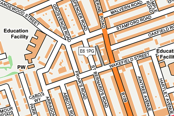 E6 1PG map - OS OpenMap – Local (Ordnance Survey)