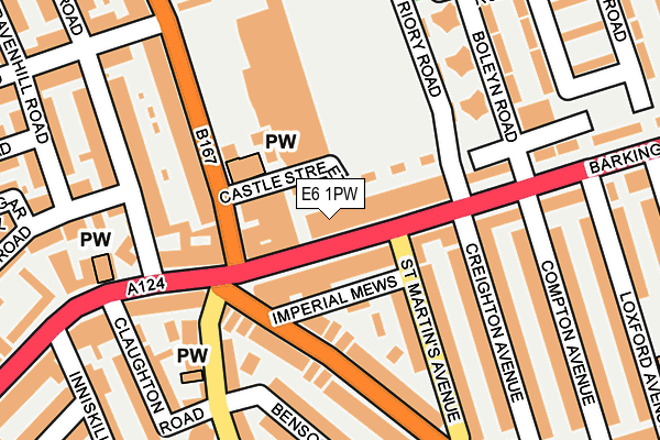 E6 1PW map - OS OpenMap – Local (Ordnance Survey)