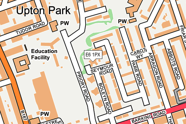 E6 1PX map - OS OpenMap – Local (Ordnance Survey)