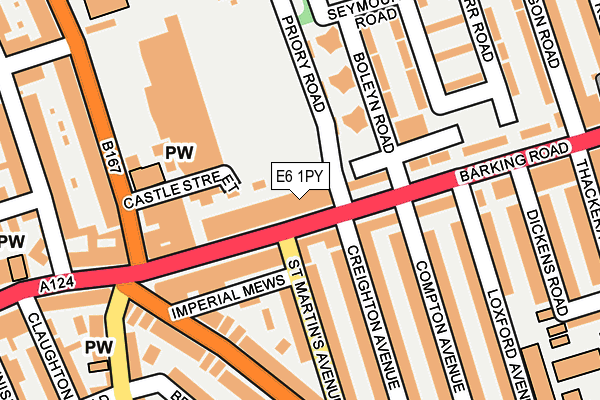 E6 1PY map - OS OpenMap – Local (Ordnance Survey)