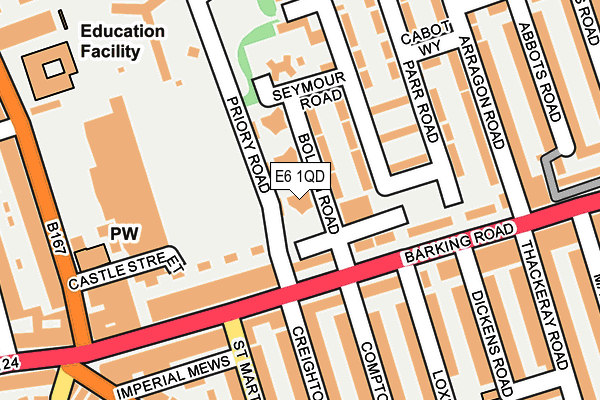 E6 1QD map - OS OpenMap – Local (Ordnance Survey)