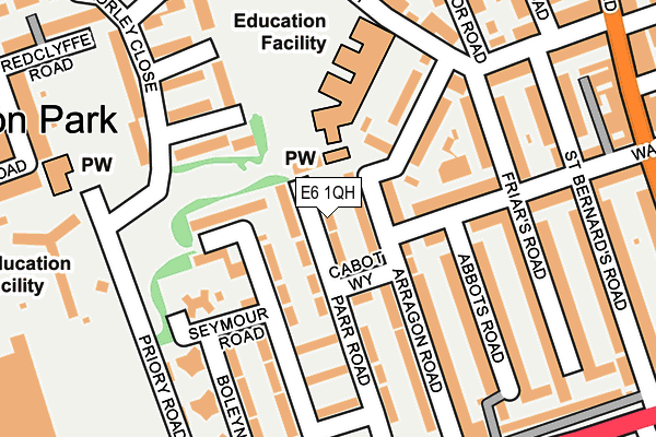 E6 1QH map - OS OpenMap – Local (Ordnance Survey)