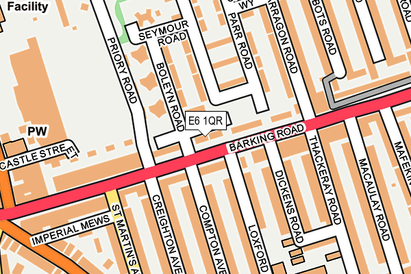 E6 1QR map - OS OpenMap – Local (Ordnance Survey)