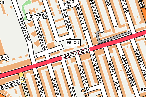 E6 1QU map - OS OpenMap – Local (Ordnance Survey)